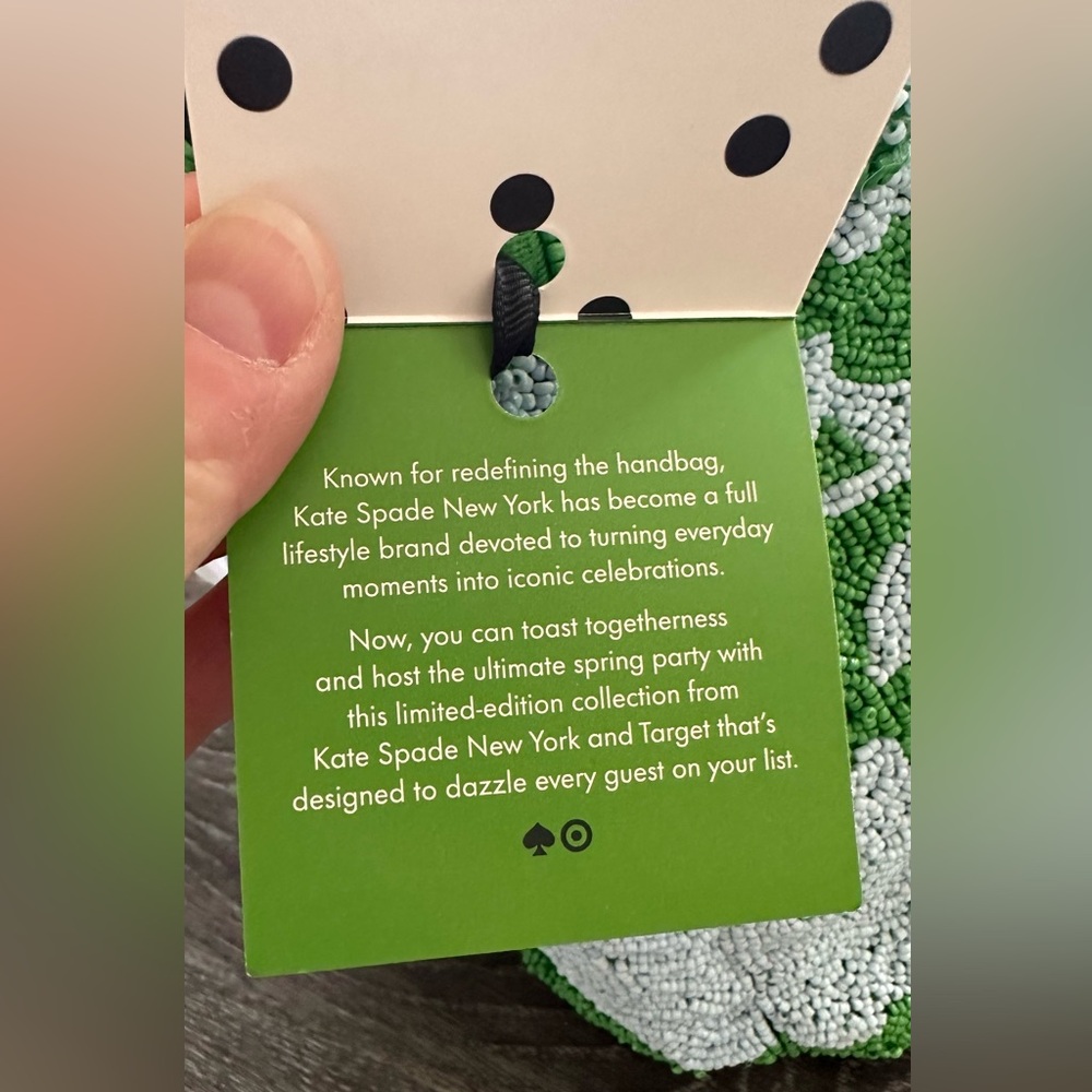 Kate Spade x Target Beaded Bucket Bag Blue/Green - Picture 3 of 8